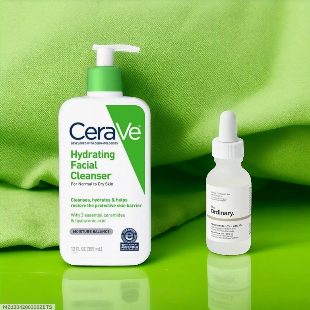 Hydrating Facial Cleanser + Niacinamide Serum Duo for Pakistani Skin