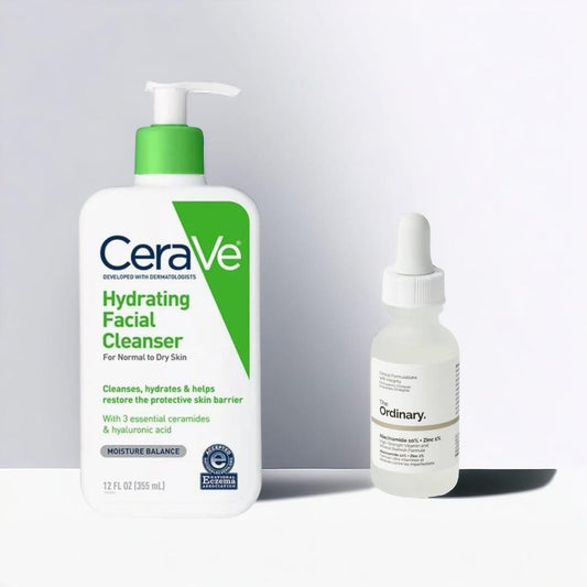 Hydrating Facial Cleanser + Niacinamide Serum Duo for Pakistani Skin