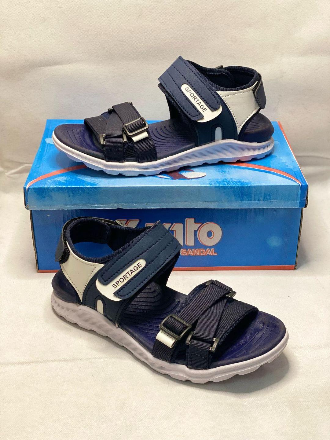 Men Blue Synthetic Leather Casual Sandals Sportage
