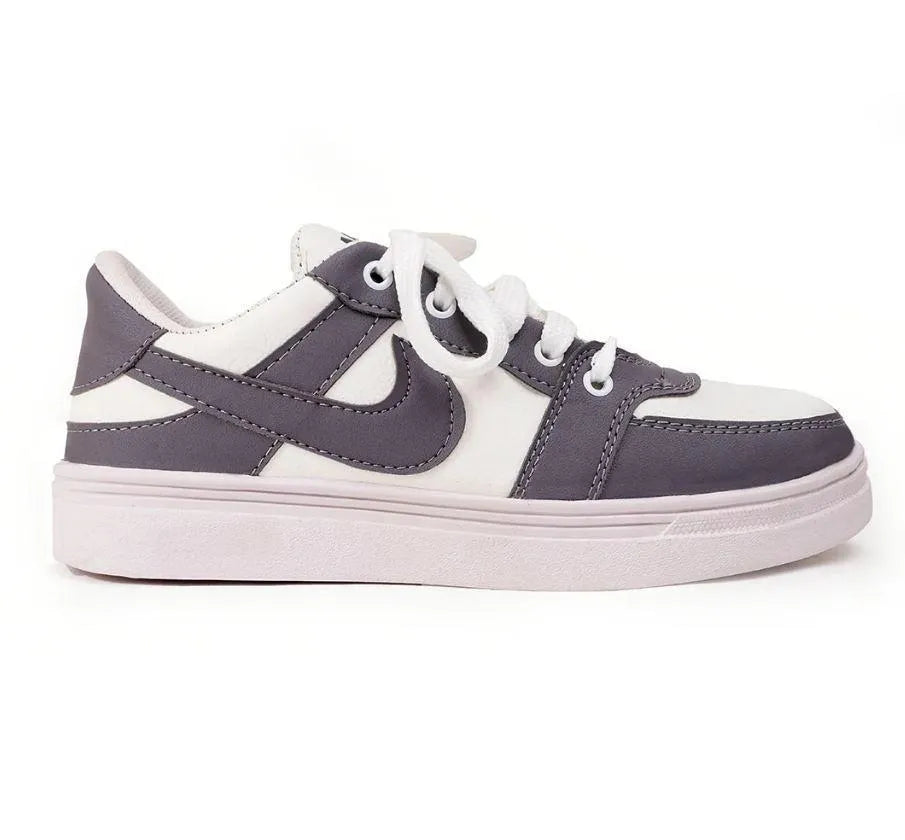 Men's Grey Rexine Fancy Sneakers All Season Comfortable Walking Running