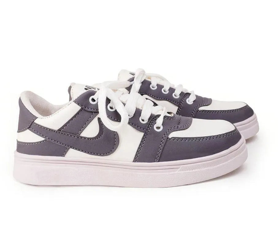 Men's Grey Rexine Fancy Sneakers All Season Comfortable Walking Running