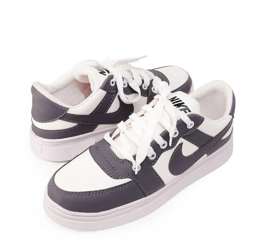 Men's Grey Rexine Fancy Sneakers All Season Comfortable Walking Running