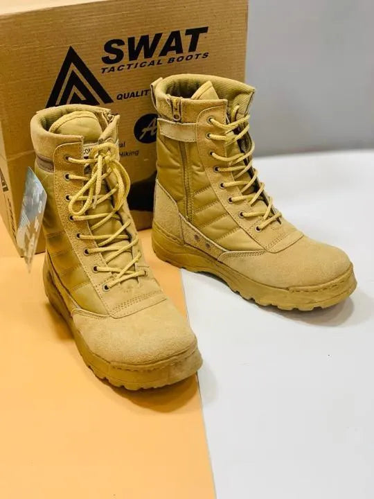 Men's Beige SWAT Tactical Boots Size 40-44