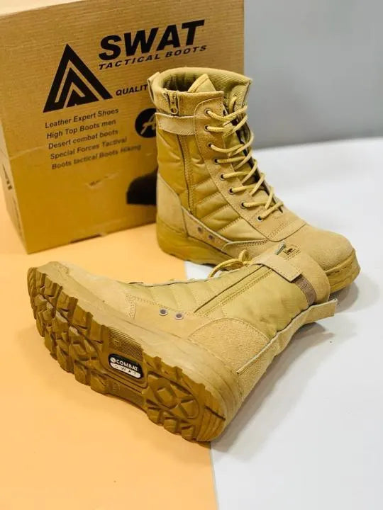 Men's Beige SWAT Tactical Boots Size 40-44
