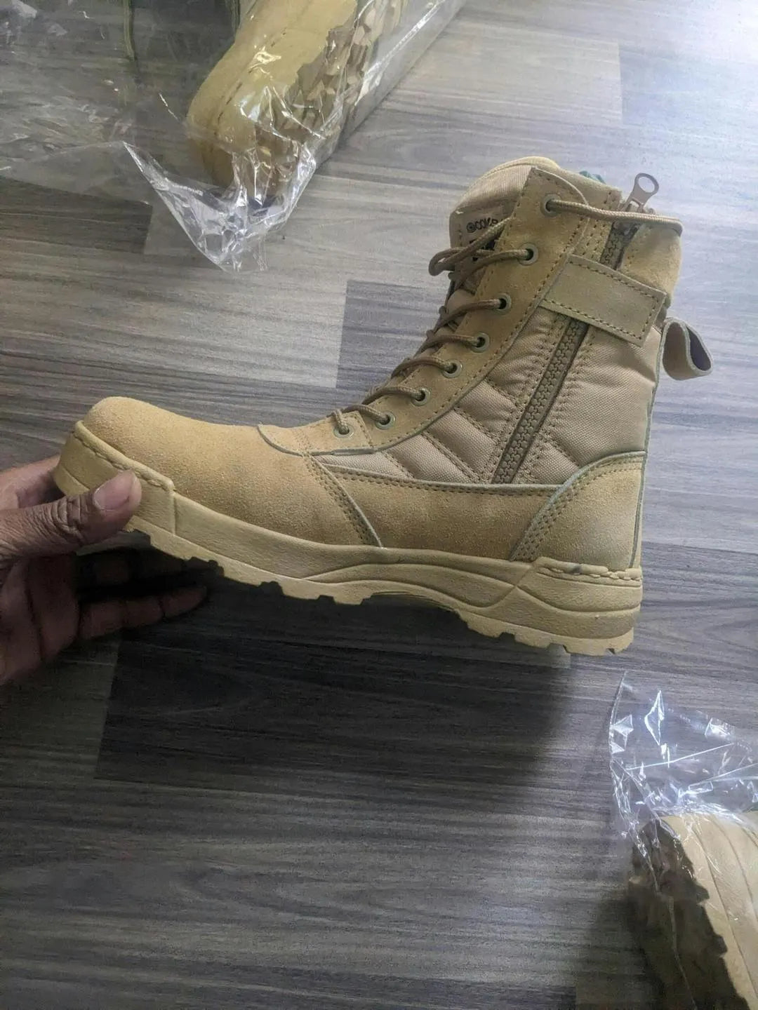 Men's Beige SWAT Tactical Boots Size 40-44