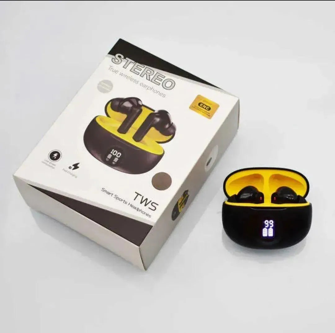 Stereo Earbuds with Touch Control & Bass Sound Black