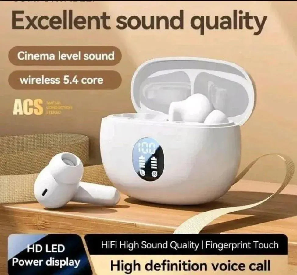 Stereo Earbuds with Touch Control & Bass Sound Black