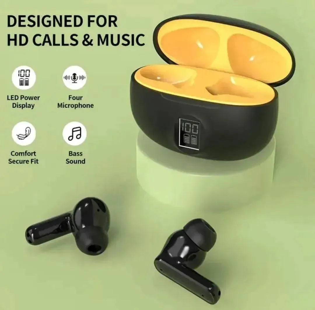 Stereo Earbuds with Touch Control & Bass Sound Black