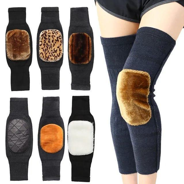 Unisex Wool Leg Warmers Black 2 Pcs Winter Cozy