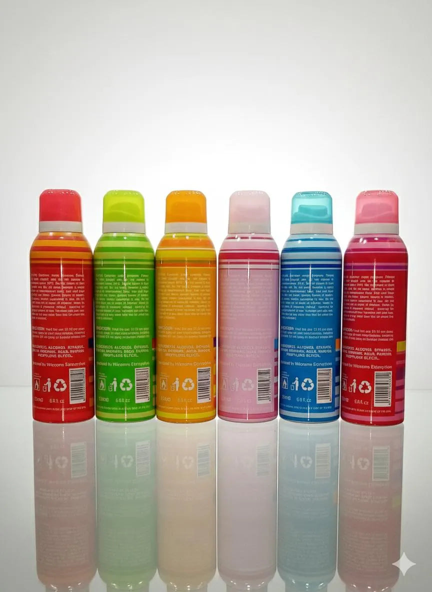 She Deodorant Body Spray 200ml Long Lasting Citrus Multicolor