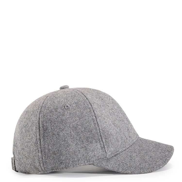 Wool Baseball Cap Black Short Brim Pakistan