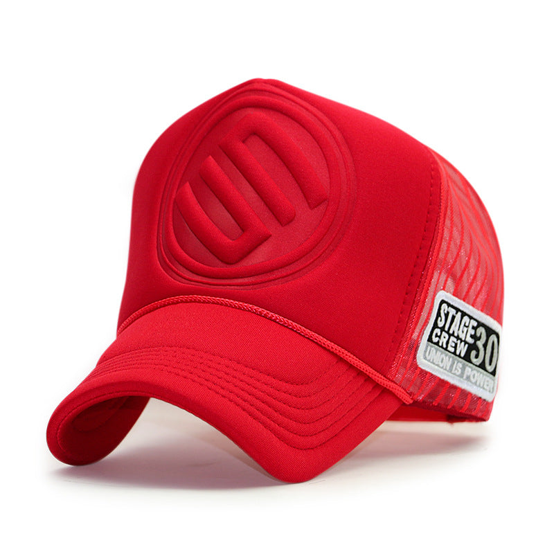 Men & Women Black Mesh Baseball Cap with Logo Patch