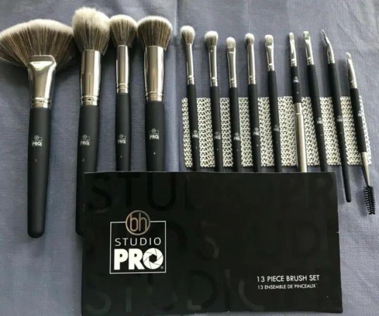 13 Piece Makeup Brush Set Pro Black