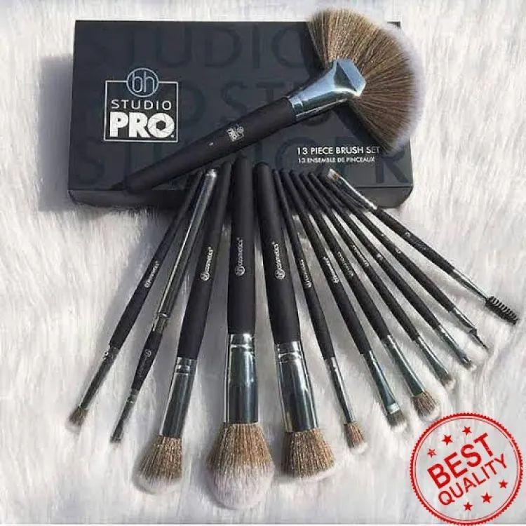13 Piece Makeup Brush Set Pro Black