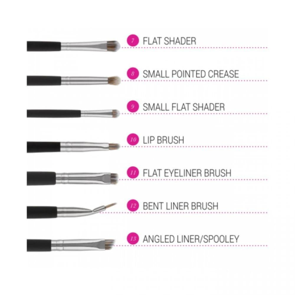 13 Piece Makeup Brush Set Pro Black