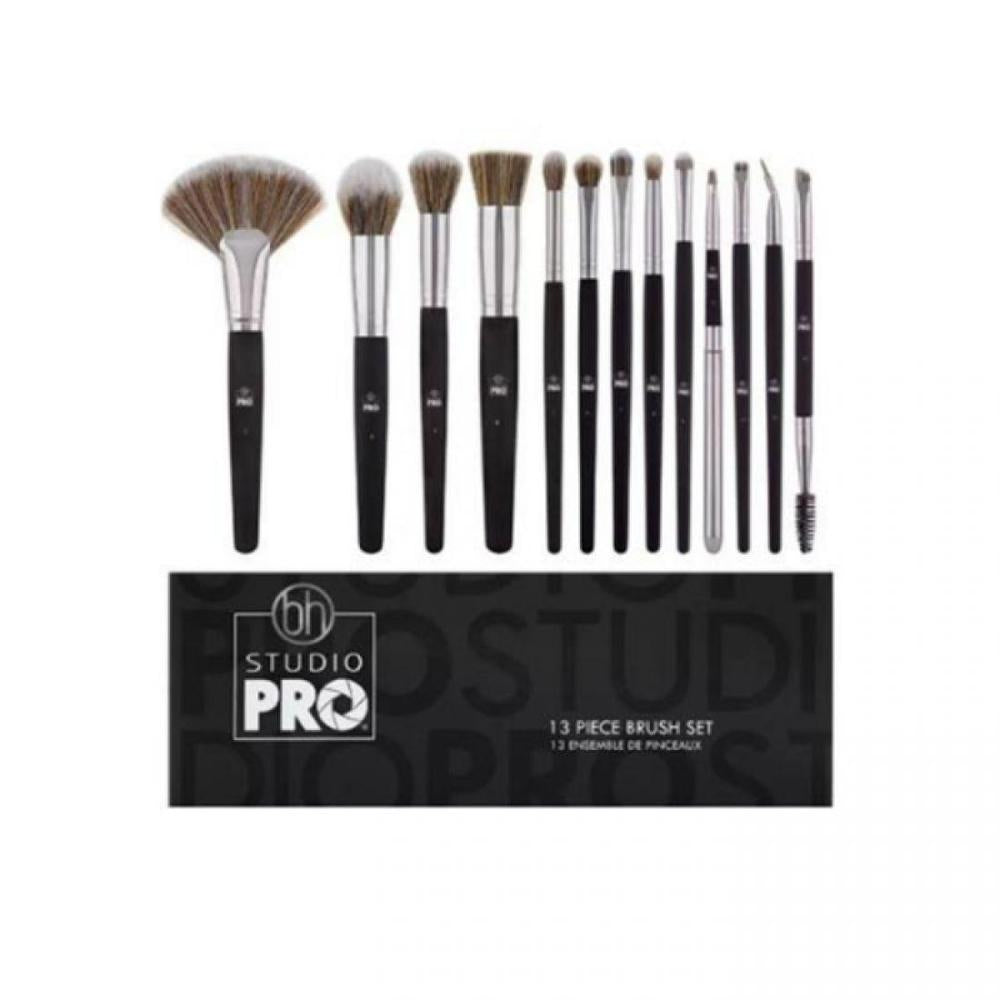 13 Piece Makeup Brush Set Pro Black