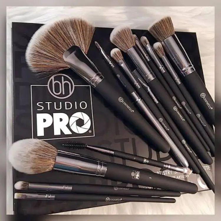 13 Piece Makeup Brush Set Pro Black