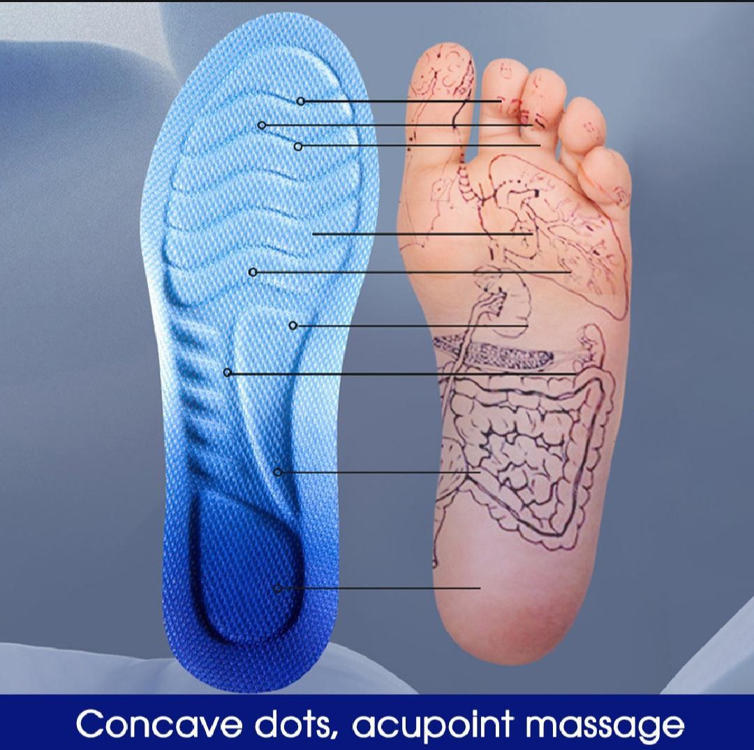 Black 4D Nano Antibacterial Insoles for Men Women