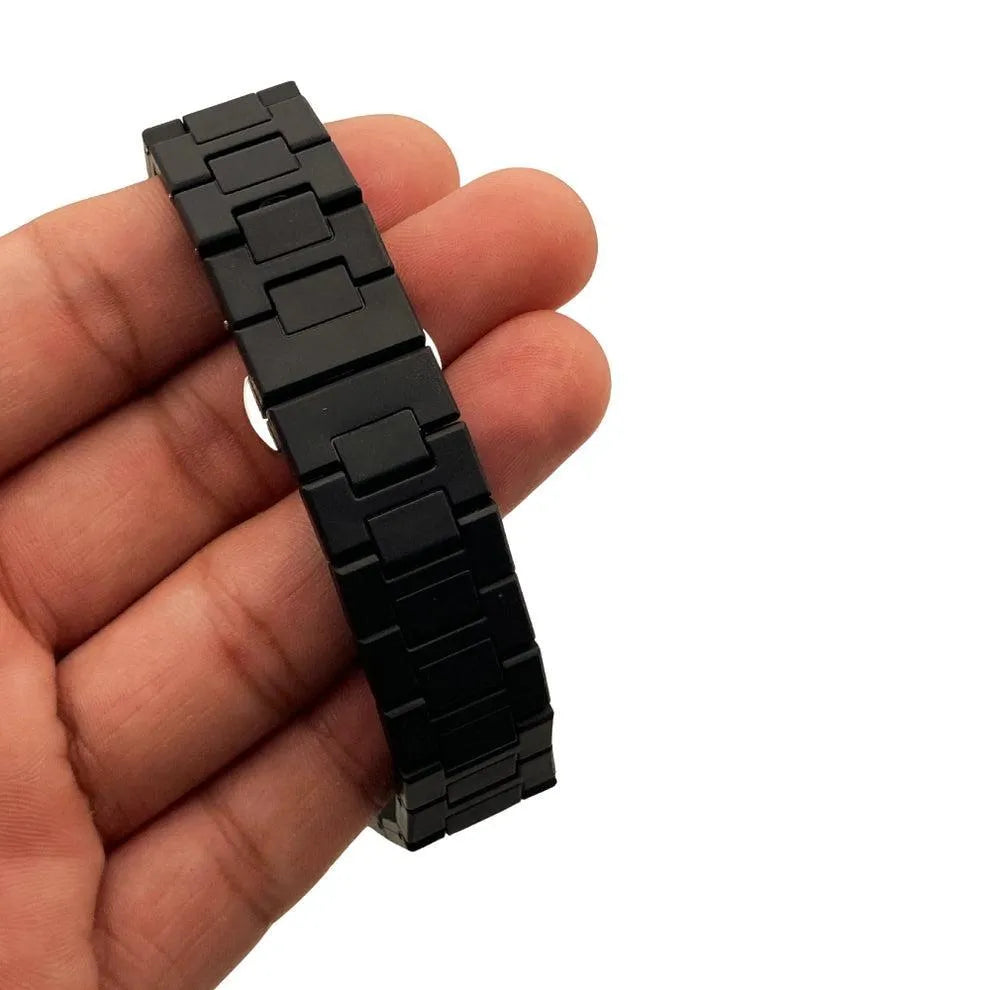 Black Carbon Fiber Arabic Aura Watch for Men