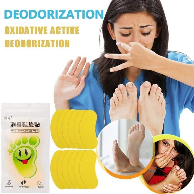 10 Pcs Lemon Scented Foot Odor Stickers for Shoes