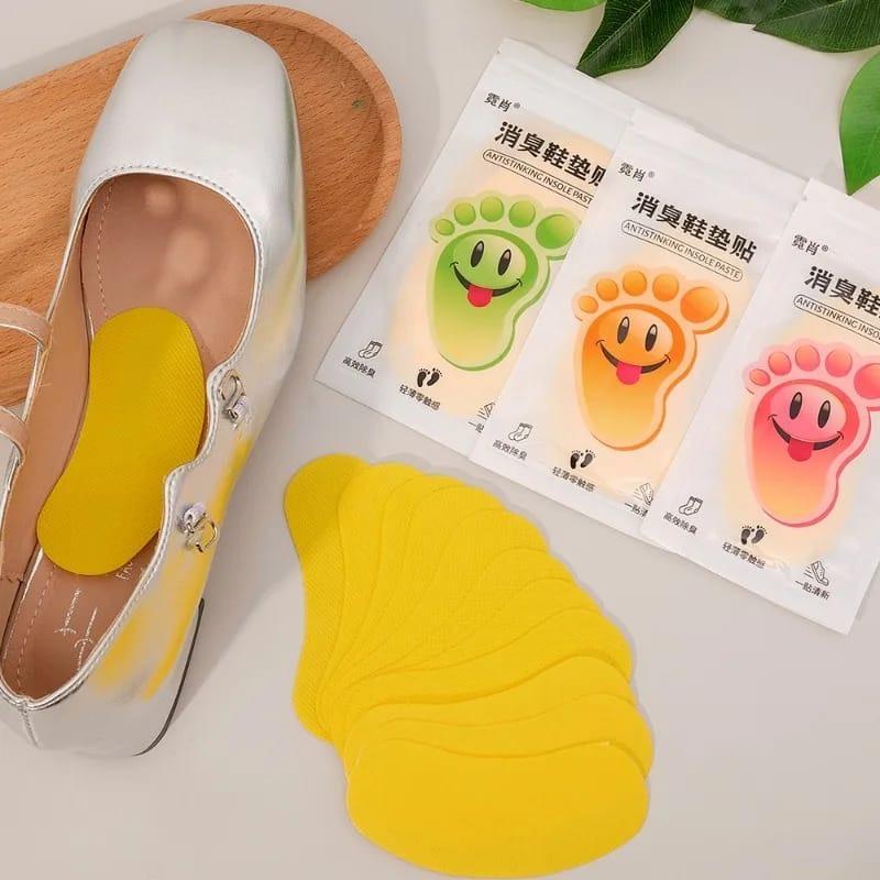 10 Pcs Lemon Scented Foot Odor Stickers for Shoes