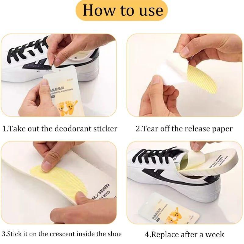 10 Pcs Lemon Scented Foot Odor Stickers for Shoes