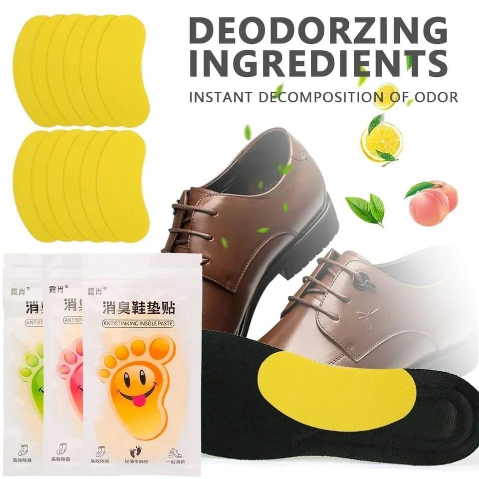 10 Pcs Lemon Scented Foot Odor Stickers for Shoes