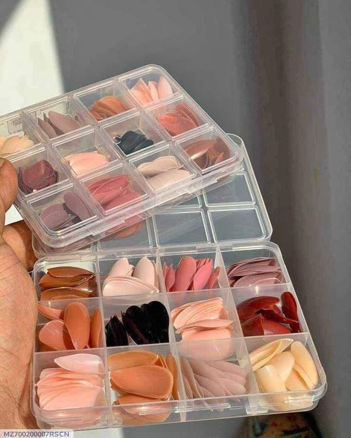 144-Piece ABS Plastic Fake Nails for Pakistani Women