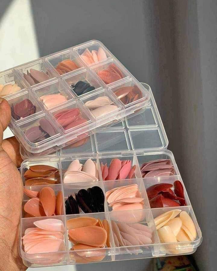 144-Piece ABS Plastic Fake Nails for Pakistani Women