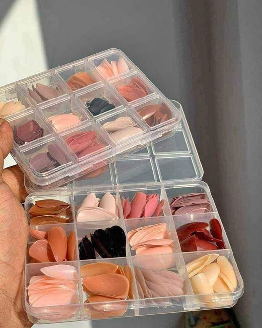 144-Piece ABS Plastic Fake Nails for Pakistani Women