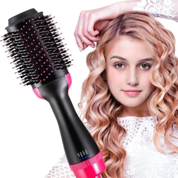 Fast Drying Hair Brush for Salon Curls Black Pink