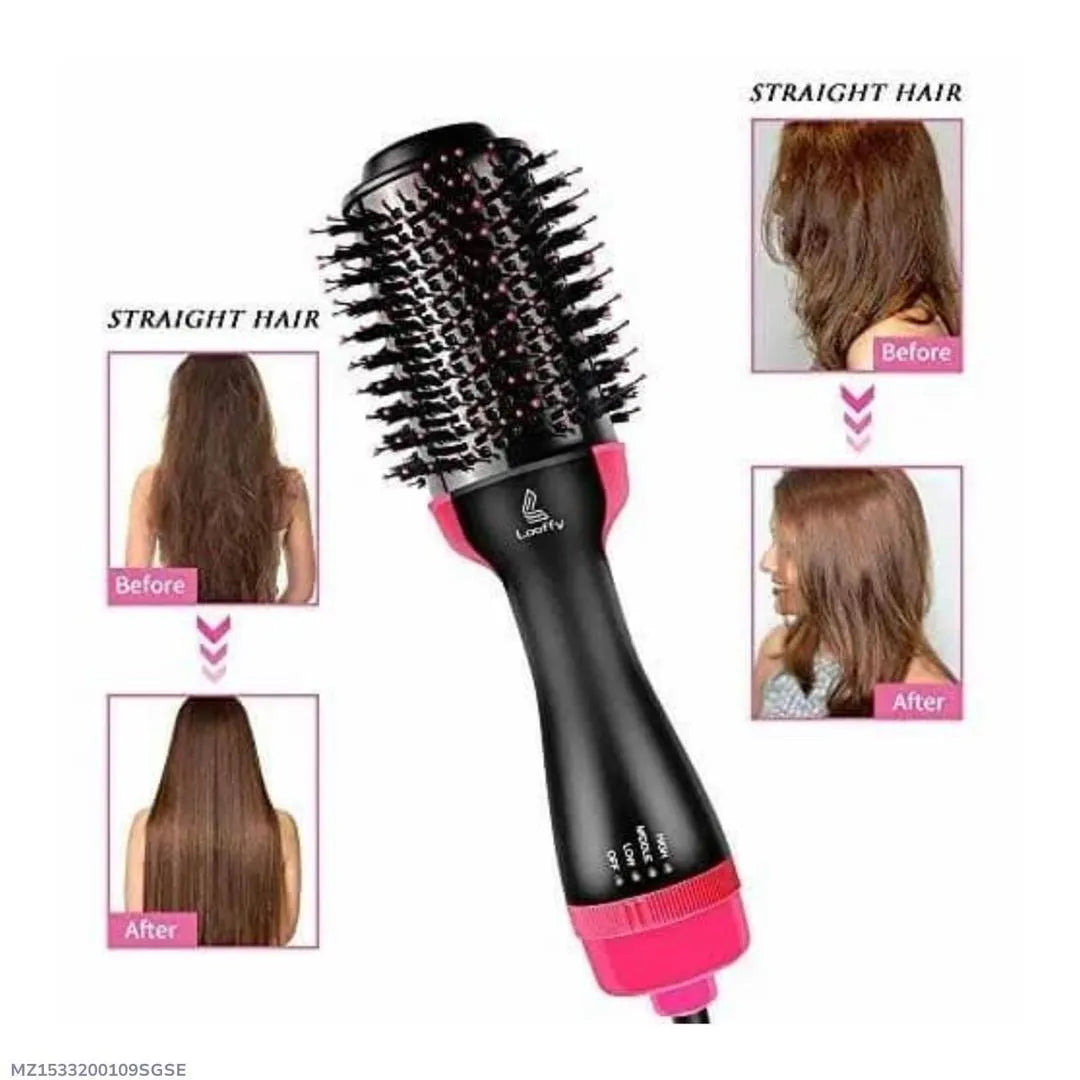 Fast Drying Hair Brush for Salon Curls Black Pink