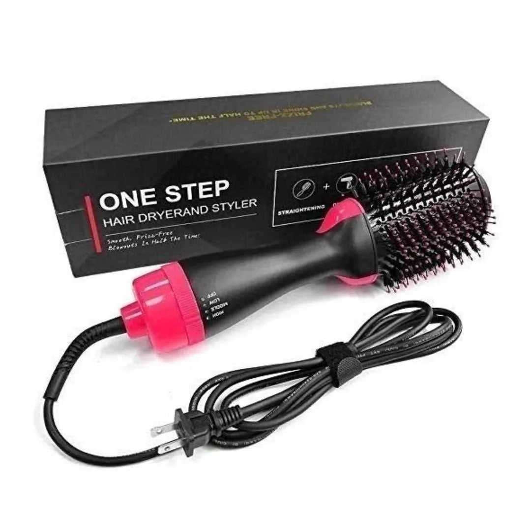 Fast Drying Hair Brush for Salon Curls Black Pink