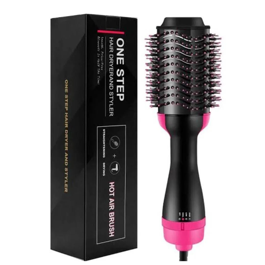 Fast Drying Hair Brush for Salon Curls Black Pink