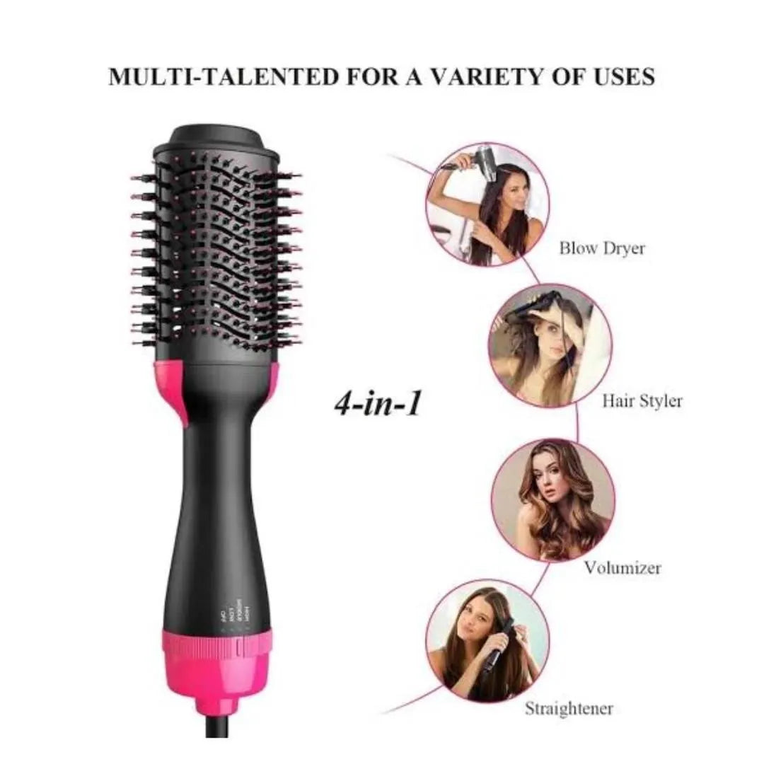 Fast Drying Hair Brush for Salon Curls Black Pink