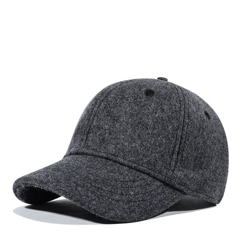 Wool Baseball Cap Black Short Brim Pakistan
