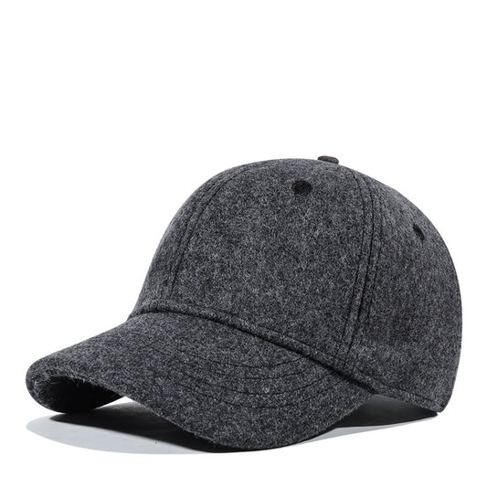 Wool Baseball Cap Black Short Brim Pakistan