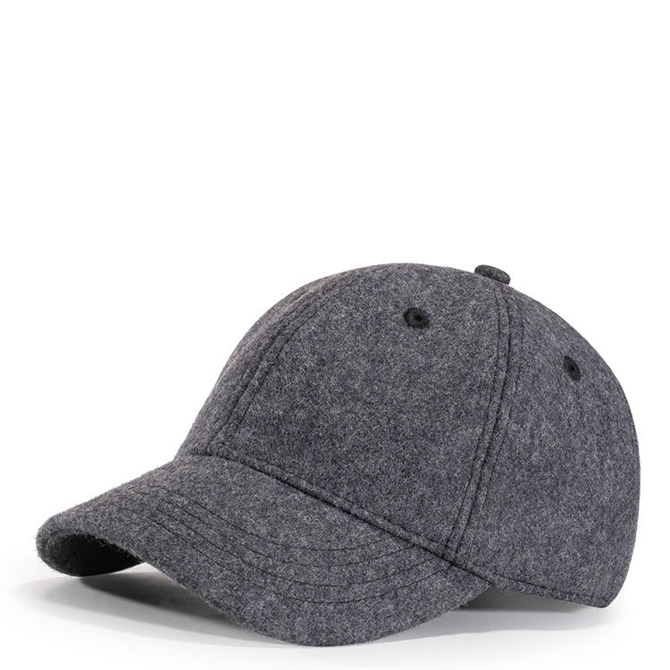 Wool Baseball Cap Black Short Brim Pakistan