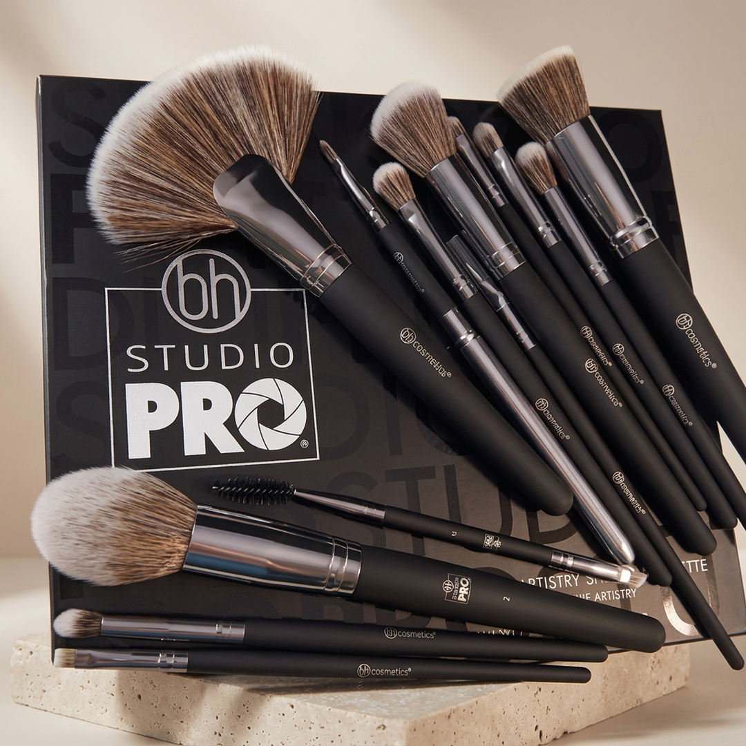 13 Piece Makeup Brush Set Pro Black